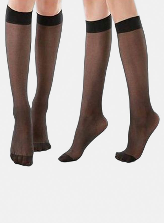 Silvy - Set Of (3) Knee High Voile Socks - Image 2