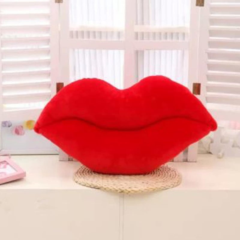 ME  YOU ME YOU Velvet Soft Cushion Red Lip Shape Soft Pillow Lip Plush Pillow Cushion For Living Room Sofa Bedroom  - Image 1