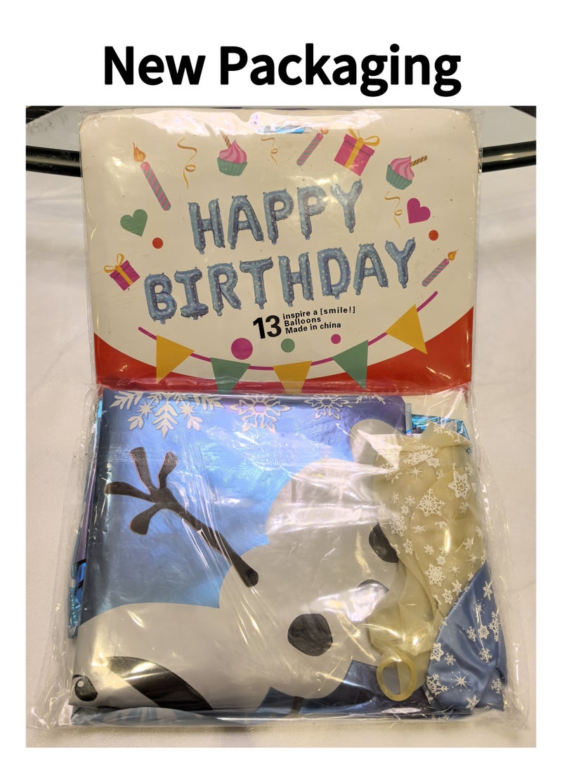 مستلزمات حفلات أعياد الميلاد المجمدة إلسا آنا الأميرة زينة بالونات من الألومنيوم 19 قطعة لمناسبات التخرج وحفلات استقبال المولود الجديد والحفلات ذات الطابع الخاص - Image 5