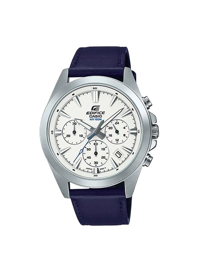 Casio Edifice Men's Watch - EFV-630L-7AVUDF White Dial, Blue Band - Image 1