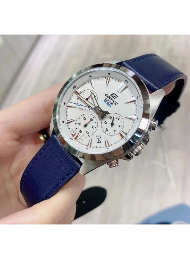 Casio Edifice Men's Watch - EFV-630L-7AVUDF White Dial, Blue Band - Image 2