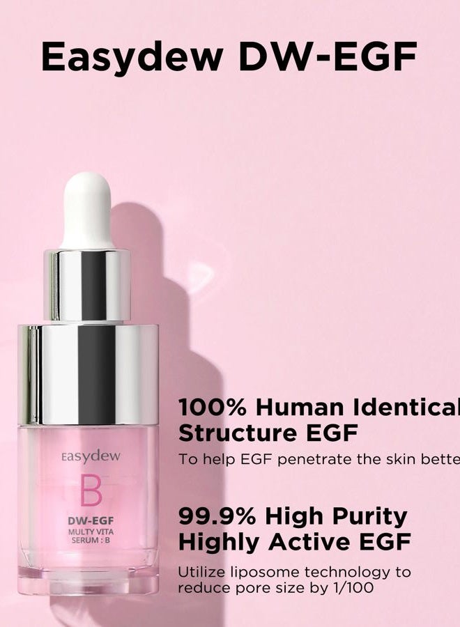 Easydew Multi Vita B Serum - Korean Facial Serum for Healthy Skin Barrier with Vitamin B, EGF Peptide, Ceramide NP, Panthenol - Hydrating, Revitalizing and Strengtening Skin Barrier, 0.47 fl.oz. - Image 5