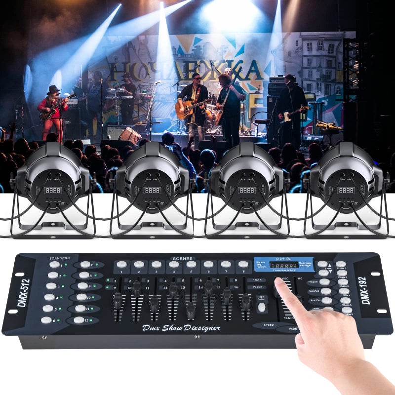 MADOWL DMX Controller, DMX Console,192CH Dmx512 Console, with 2m/6.6 ft DMX Signal Cable, Controller Panel Use for Editing Program of Stage Lighting Runing - Image 2