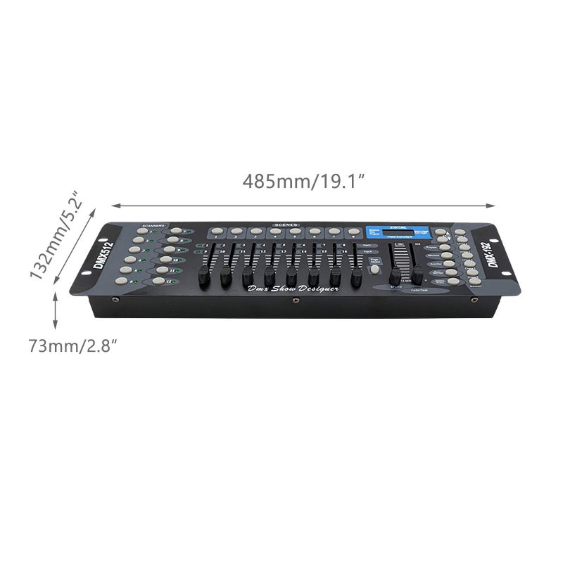 MADOWL DMX Controller, DMX Console,192CH Dmx512 Console, with 2m/6.6 ft DMX Signal Cable, Controller Panel Use for Editing Program of Stage Lighting Runing - Image 5