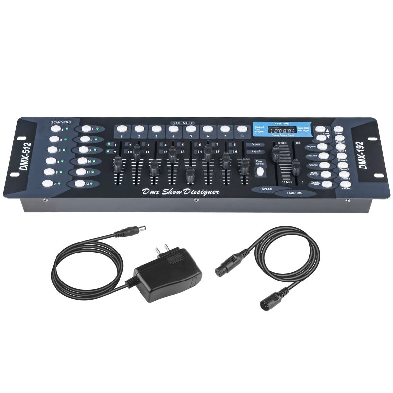 MADOWL DMX Controller, DMX Console,192CH Dmx512 Console, with 2m/6.6 ft DMX Signal Cable, Controller Panel Use for Editing Program of Stage Lighting Runing - Image 1