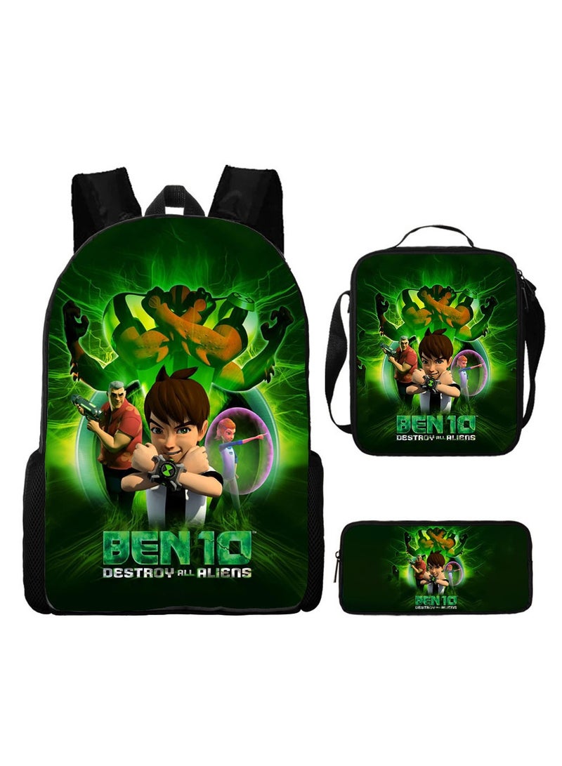 New Cartoon Student Backpack Three-Piece Set 29*16*42cm