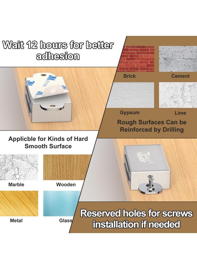 Jiayi Cabinet Magnetic Catch Jiayi 4 Pack Magnetic Door Catch Self Adhesive Cabinet Door Magnet Latch Stainless Steel Magnetic Cabinet Latch for Kitchen Magnetic Catch Closet for Drawer - Image 3