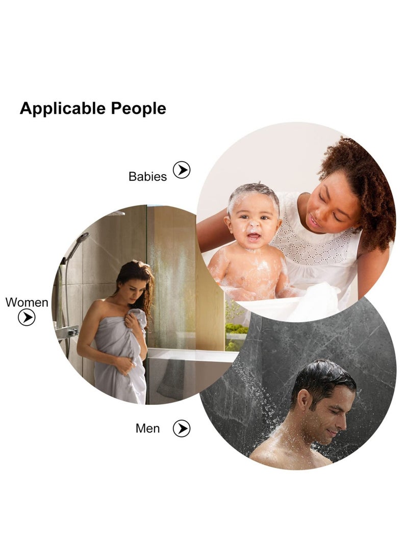 EXCEFORE Food-Grade Soft Silicone Body Scrubber Shower Brush, Non-Slip Bamboo Handle Loofah, Gentle Exfoliating and Lather Well (Blue) - Image 2
