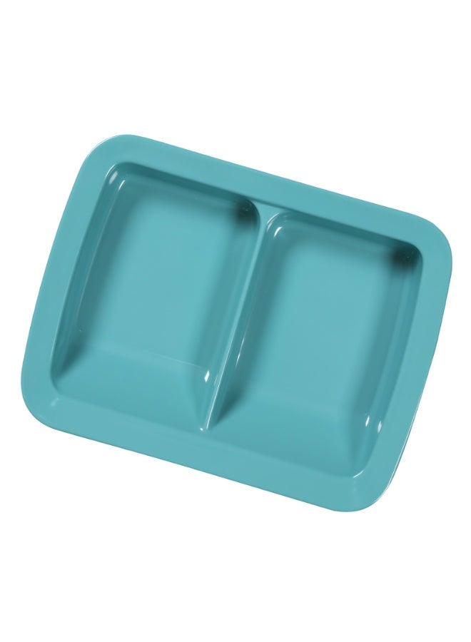 Ehucon Adaptive Utensils Weighted Plate,2 Section Divided Spill-proof Plates with Extra Wall for Elderly,Non-slip Disabled Products for Handicapped to Self-feeding-Pack of 1 - Image 1