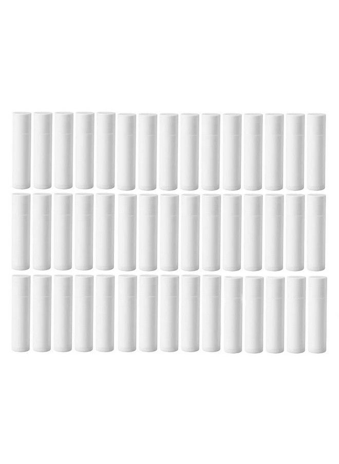 ericotry 50Pcs Lip Balm Tubes Empty Refillable Lip Salve Tubes Mold With Caps Sample Packing Vials Dispenser For Diy Lipstick Cosmetics (White)  - Image 1