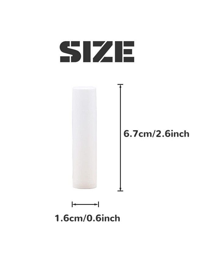 ericotry 50Pcs Lip Balm Tubes Empty Refillable Lip Salve Tubes Mold With Caps Sample Packing Vials Dispenser For Diy Lipstick Cosmetics (White)  - Image 3