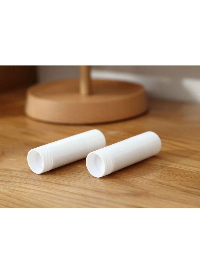 ericotry 50Pcs Lip Balm Tubes Empty Refillable Lip Salve Tubes Mold With Caps Sample Packing Vials Dispenser For Diy Lipstick Cosmetics (White)  - Image 5