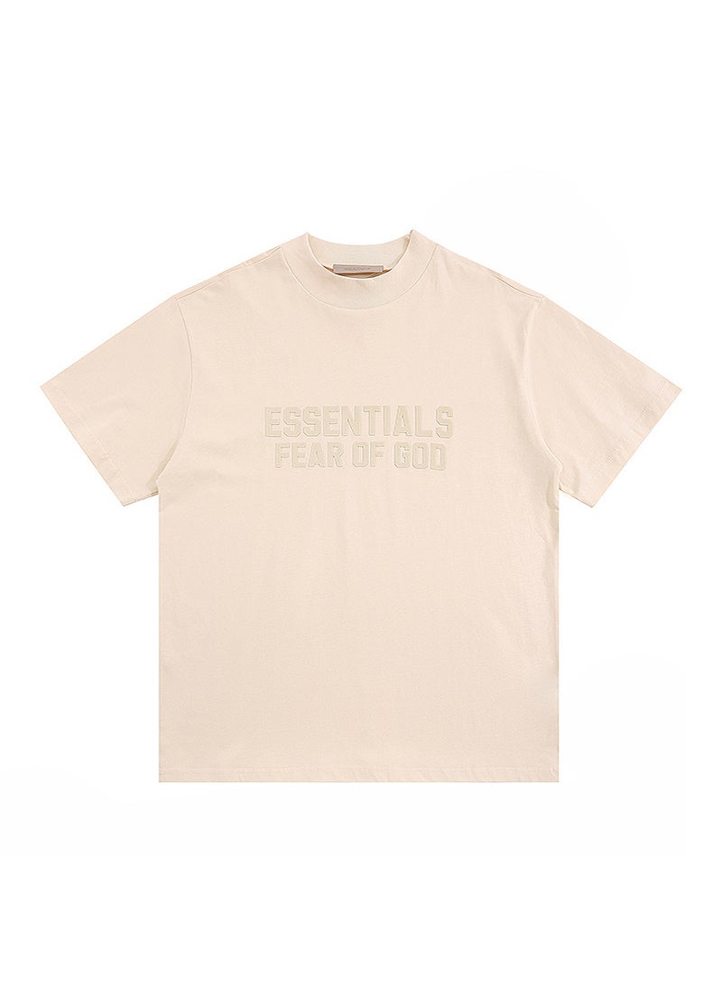 Generic - 2024 SS FOG ESSENTIALS Velvet Tee Casual Unisex eggshell color - Image 1