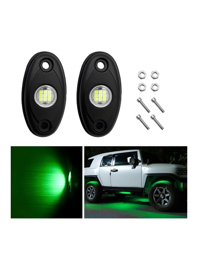 Dickno 2 PCS LED Rock Lights, IP67 Waterproof Neon Trail Rig Lamp Lighting, High Brightness Underglow Fender Lights for Trucks SUV Off Road, Universal Car Accessories for Lighting (White) - Image 1