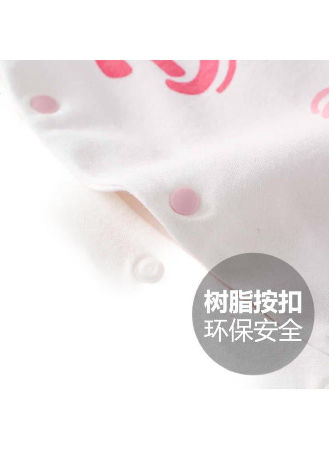 Doxiluka Duoxilu Newborn Baby Clothes, Spring And Autumn Cartoon Onesie, New Romper, Pink Striped Rabbit, Size 90 - Image 2