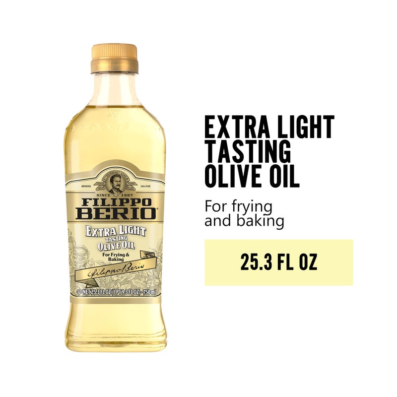 Filippo Berio Extra Light Tasting Olive Oil, 25.3 Ounce rPET Bottle - Image 2
