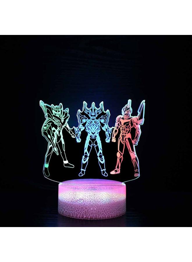 Bluejw 3D Night Light Cartoon Animation Dynamic Tri-color Acrylic Bedside Lamp Remote Control Creative LED Table Lamp - Image 1