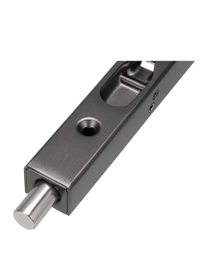 SYOSI 6 Inch Door Bolts, Stainless Steel Concealed Security French Door Locks with Hardwares, Metal Flush Latch Bolts for Composite Wood Double Dummy Door, 2 Pcs  - Image 5