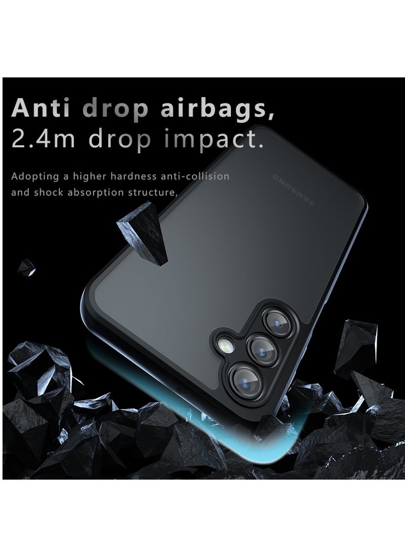 غطاء حماية لهاتف سامسونج جالاكسي A26 5G خلفية شفافة غير لامعة، غطاء هاتف نحيف، مضاد لبصمات الأصابع، حماية من السقوط - Image 3