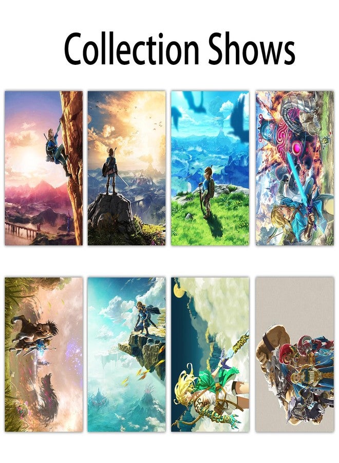 Pounchi Adventure Video Game Posters (8 Pcs with Glue Dots) 11.2" x 16.5" Cartoon HD Printing Poster Unframed Version for Room Bedroom Club Wall Art Decor for Teens - Image 2