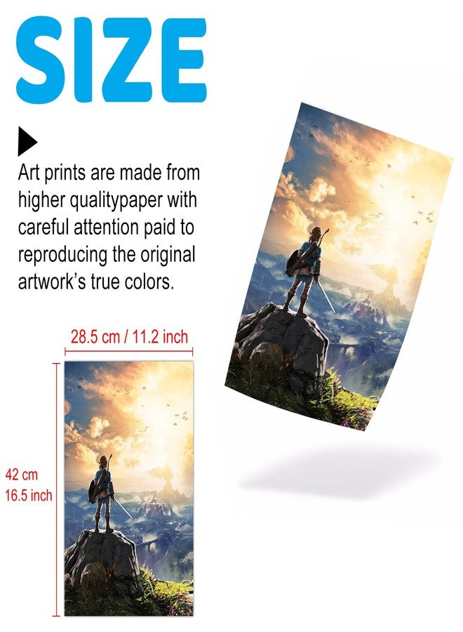 Pounchi Adventure Video Game Posters (8 Pcs with Glue Dots) 11.2" x 16.5" Cartoon HD Printing Poster Unframed Version for Room Bedroom Club Wall Art Decor for Teens - Image 3