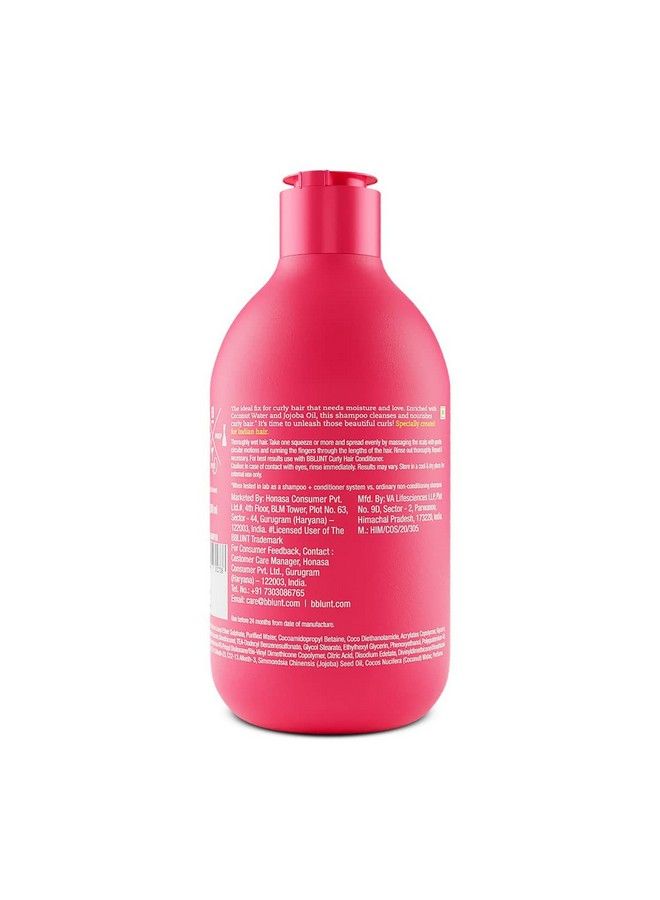 BBLUNT Curly Hair Shampoo With Coconut Water & Jojoba Oil 300 Ml - Image 3