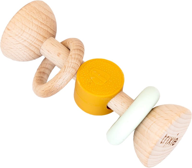 Trixie Wooden Silicone Rattle - Mr. Lion - Image 1