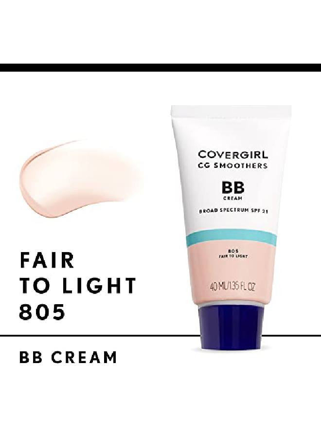 CoverGirl Smoothers Lightweight Bb Cream Fair To Light 805 1.35 Oz (Packaging May Vary) Lightweight Hydrating 10In1 Skin Enhancer With Spf 21 Uv Protection  - Image 4