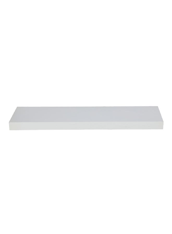 HoneyBee Rectangular Wall Mounted MDF and PVC Floating Shelf White 3.8 x 120 x 23.5 cm WSV110-490 - Image 1