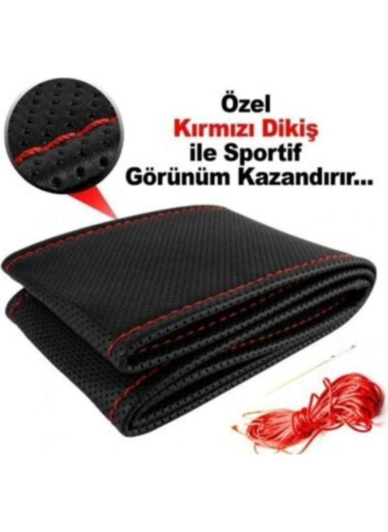 Fox - Skoda Fabia 2009 Red Strut Steering Wheel Cover - Image 1
