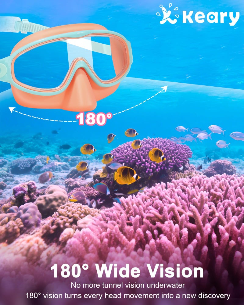 Keary 2 Pack Kids Swim Goggles with Nose Cover Swimming Goggles for Kids 4-7 6-14 8-12 Age 3-6 5-8 Toddler Boys Girl Youth Child Anti-UV Anti-Fog Pool Water Leakproof - Image 4