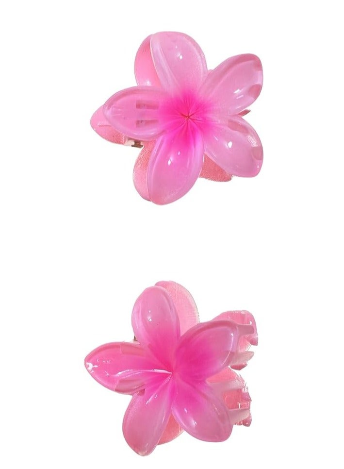 Generic Plastic Clip Tuk Set With Two Piece Rose Design - Image 1