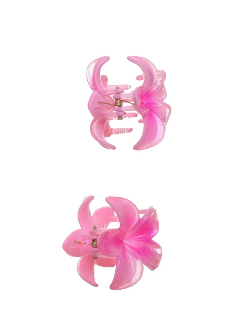 Generic Plastic Clip Tuk Set With Two Piece Rose Design - Image 2