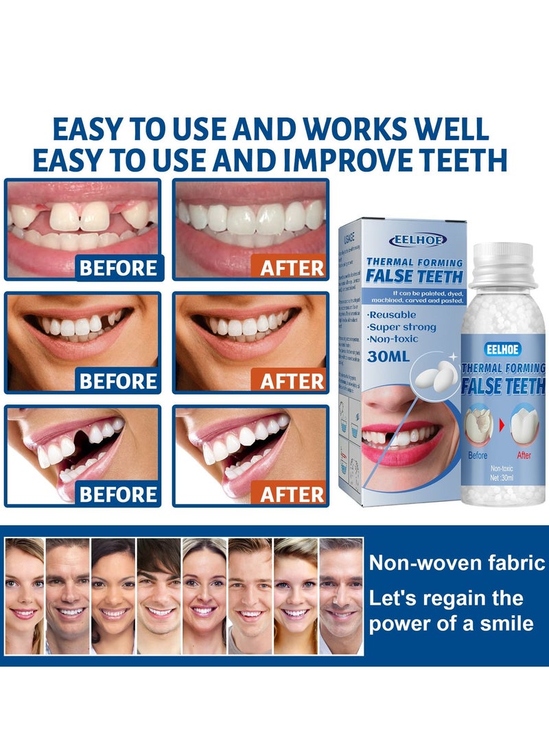 EELHOE Thermal Forming False Teeth Tooth Repair Kit Tooth Repair Granules for Missing and Broken Tooth Temporary Teeth Filling Repair Kit - Image 3