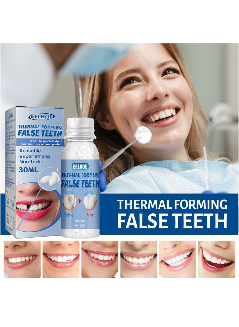 EELHOE Thermal Forming False Teeth Tooth Repair Kit Tooth Repair Granules for Missing and Broken Tooth Temporary Teeth Filling Repair Kit - Image 2