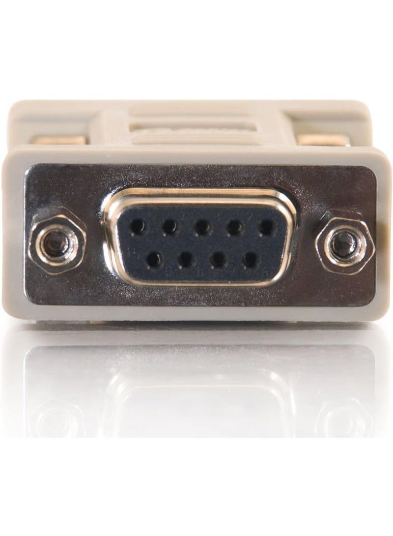 C2G محول مودم فارغ تسلسلي RS232 DB9 ذكر إلى DB9 أنثى C2G 08075، بيج - Image 1