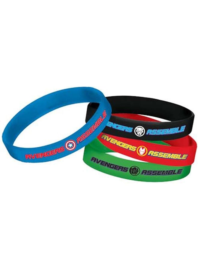 Amscan Assorted Avengers Assemble Rubber Wristbands Multicolor 3901517 - Image 1