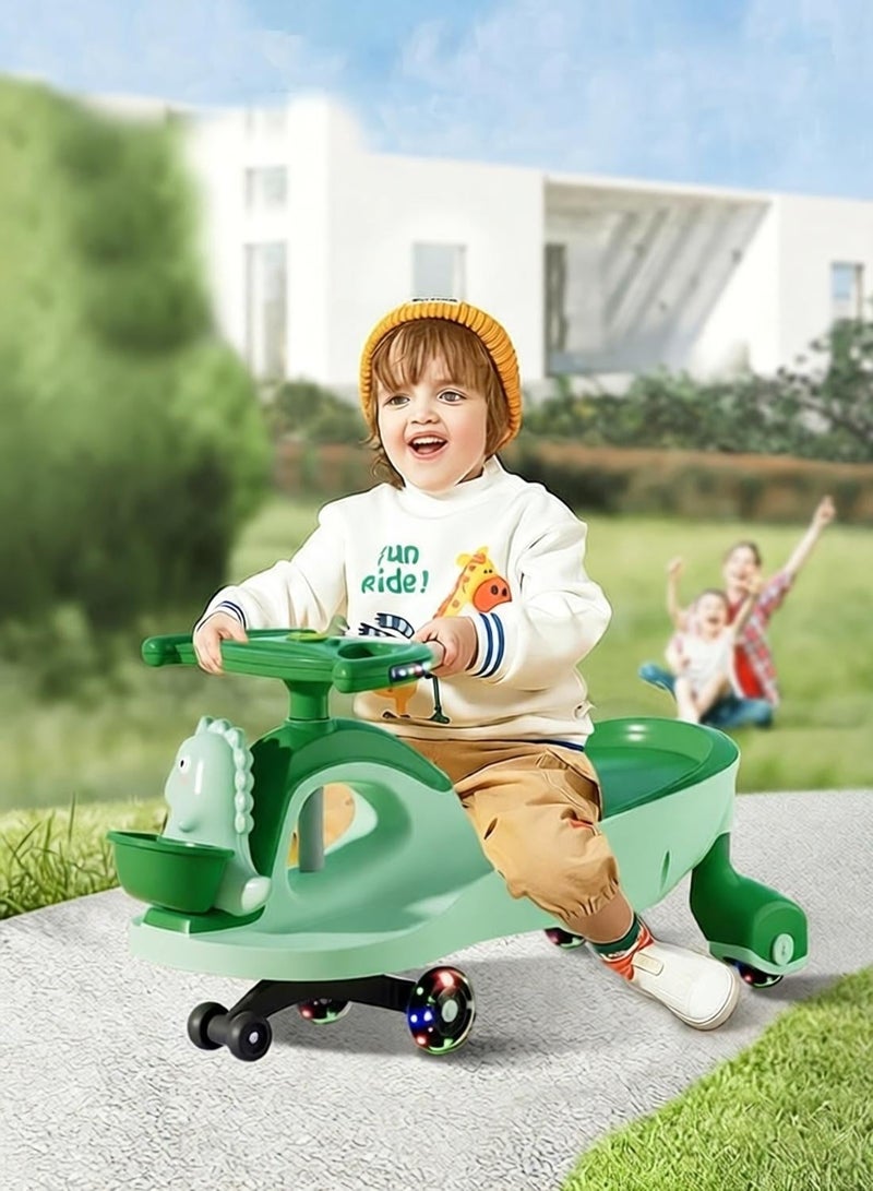 Ride on Push Car for Kids，Lightweight Balance Swing Car for Outdoor Indoor, with Silent Wheels and Storage Basket, for 2-4 Years Boys and Girls - Image 3