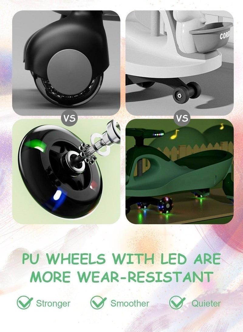 Ride on Push Car for Kids，Lightweight Balance Swing Car for Outdoor Indoor, with Silent Wheels and Storage Basket, for 2-4 Years Boys and Girls - Image 4