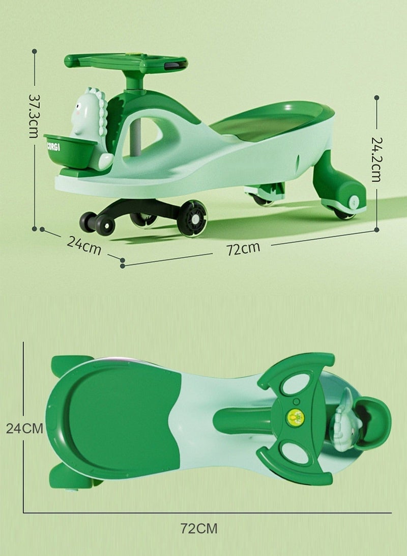 Ride on Push Car for Kids，Lightweight Balance Swing Car for Outdoor Indoor, with Silent Wheels and Storage Basket, for 2-4 Years Boys and Girls - Image 5