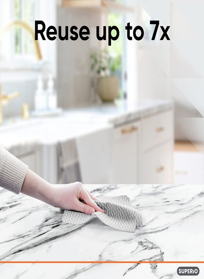 Superio Handy Wipes For Kitchen Multi-Purpose Heavy-Duty Reusable Cleaning cloth for house, Bathroom, and office. Disposable Dish Towel (15 Grey - Image 5