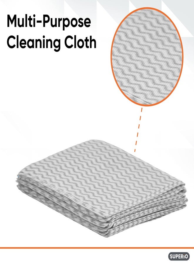 Superio Handy Wipes For Kitchen Multi-Purpose Heavy-Duty Reusable Cleaning cloth for house, Bathroom, and office. Disposable Dish Towel (15 Grey - Image 3