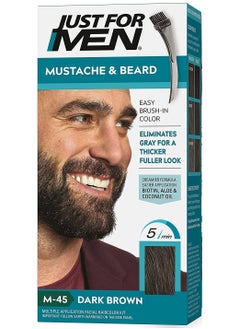 Just For Men Mustach and Beard Colour Dark Brown M-45  - Image 2