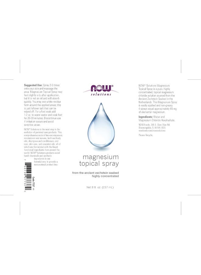 now Magnesium Topical Spray 8Oz - Image 2
