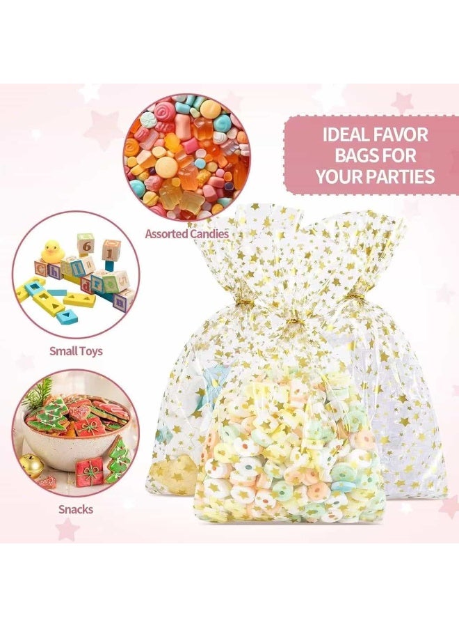 Mitoy 100PCS Clear Party Favor Bags with Twist Ties, Wedding & Eid Goodie Bags for Candy, Cookies, Bakery Treats Plastic Favor Bags for Birthday, Baby Shower, Ramadan Gifts - Image 2