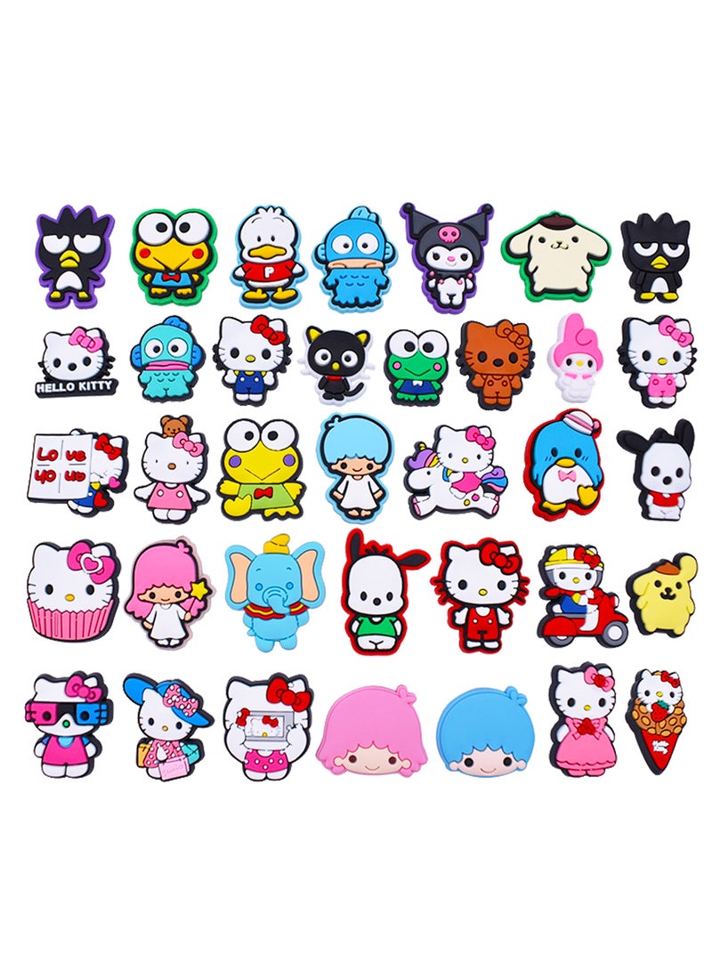 SYOSI Crocs Shoe Decoration Charms, 36 Pcs Cartoon lovely Charms Shoes Charm for Crocs Hole Hole Shoe for Kids Boys Girls Man Woman Party Favor - Image 1
