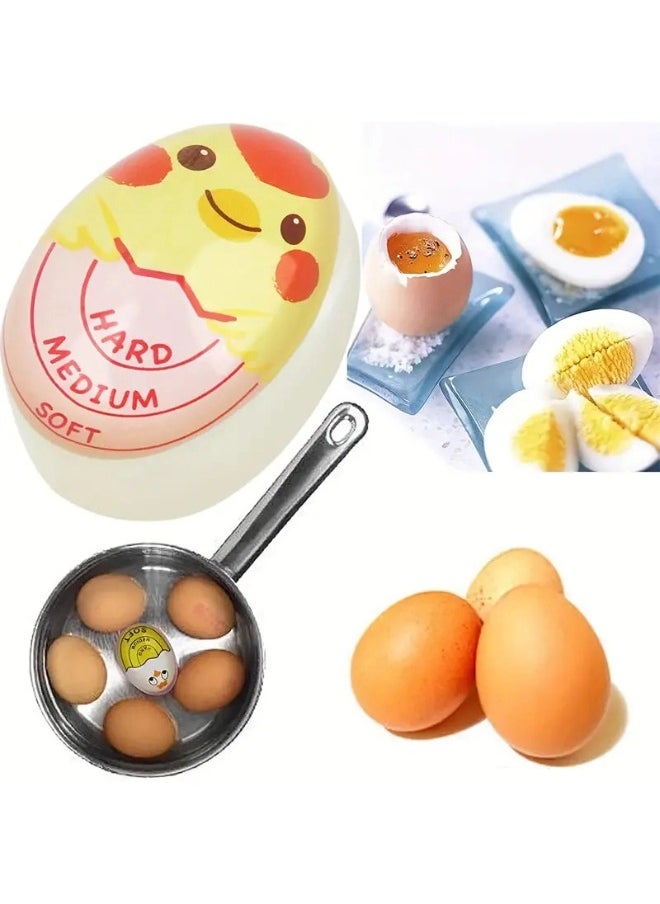ShebSheb Egg Timer for Boiling Eggs,Color Changing Indicator in Water for Soft, Medium and Hard Eggs  - Image 2
