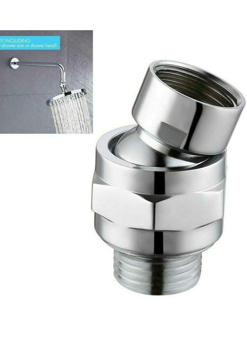 Shower head swivel ball adapter, brass chrome plated shower arm angle adjustable swivel, bathroom accessories, adapter - Image 2