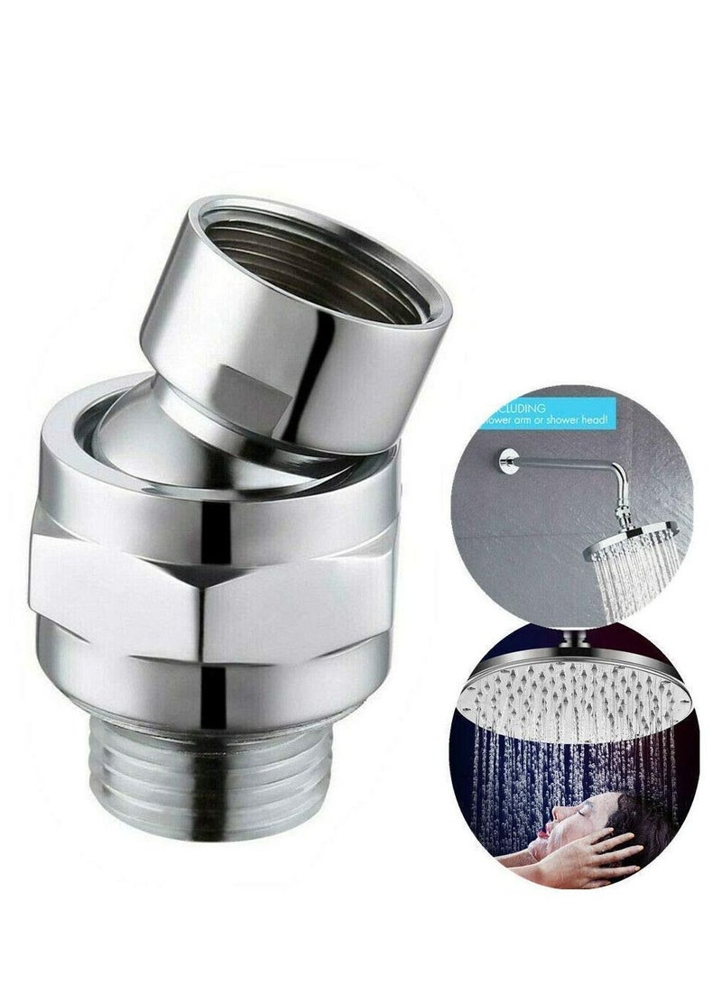 Shower head swivel ball adapter, brass chrome plated shower arm angle adjustable swivel, bathroom accessories, adapter - Image 3