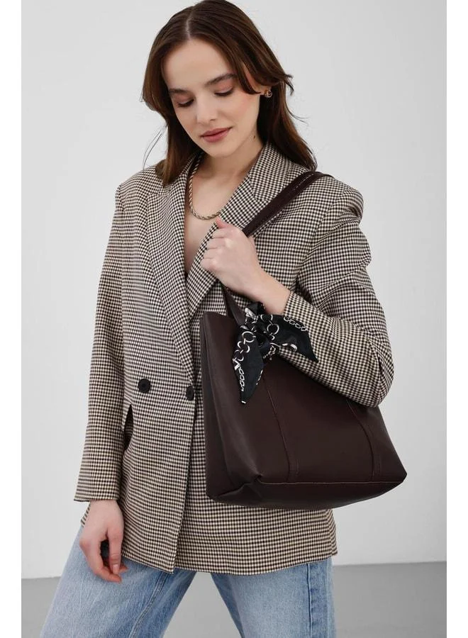 Shule Bags  Grape Print Shoulder Bag in Dark Coffee. for Women | Best Price UAE